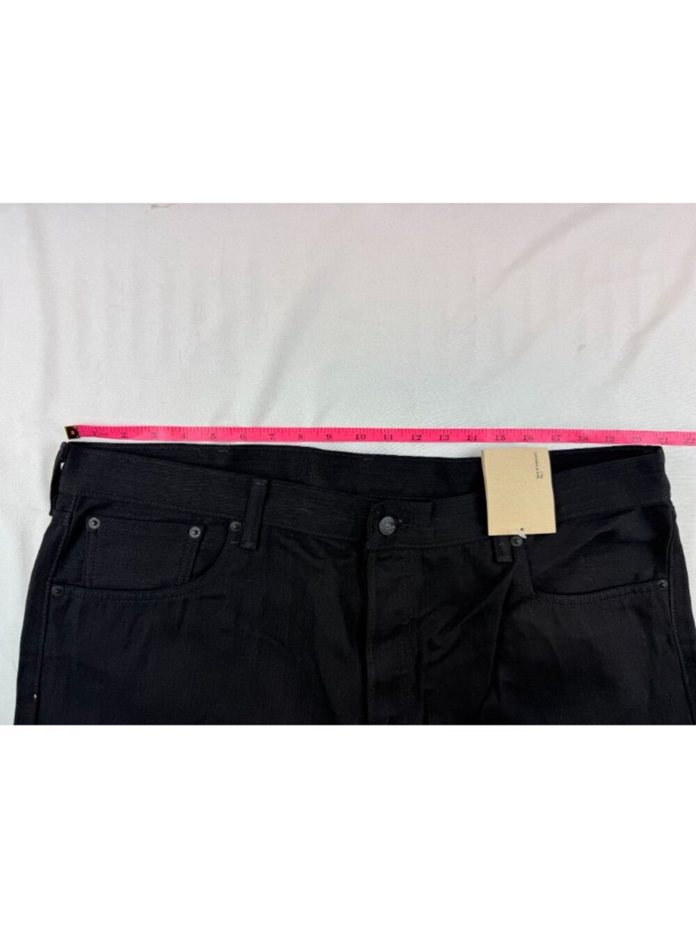 NWT Levis 501xx Original Black Denim Jeans Mens 42x30 Straight Button Fly Stretc - Picture 10 of 13